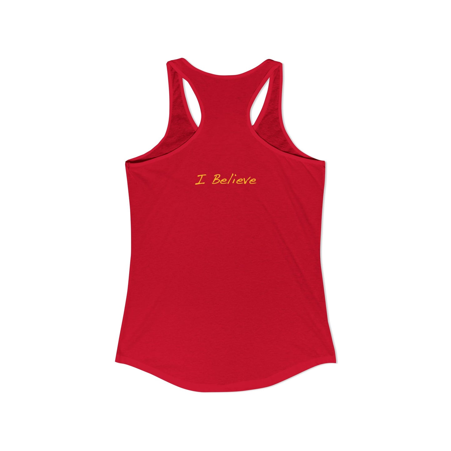 Believe in CAN. Racerback Tank