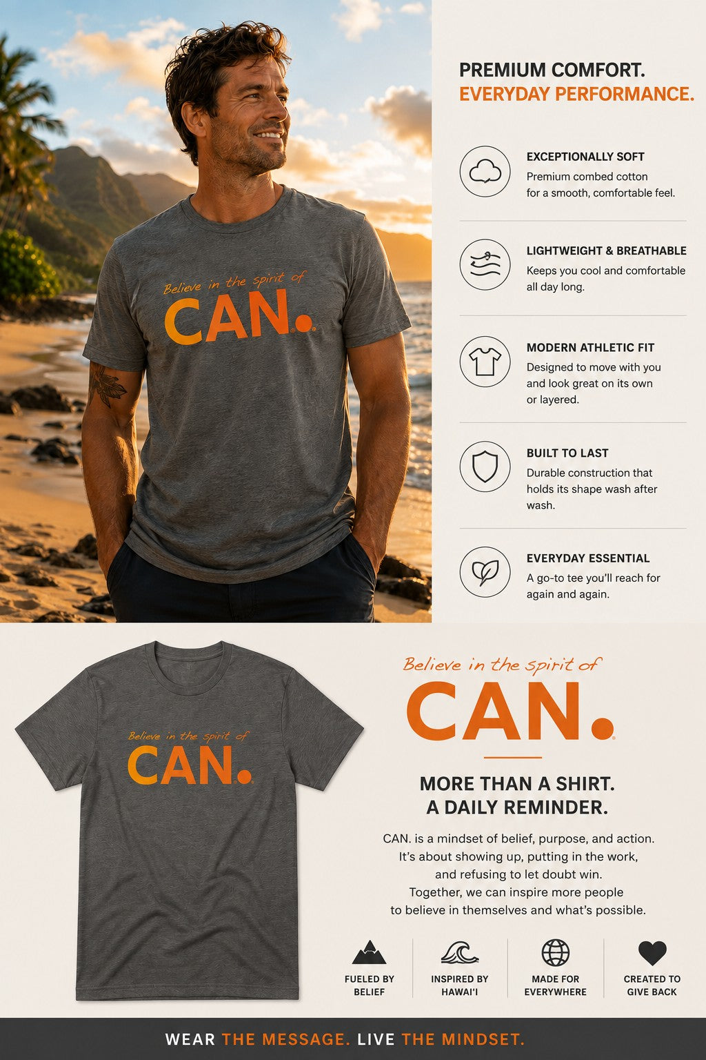 Believe in the Spirit of CAN. Tee