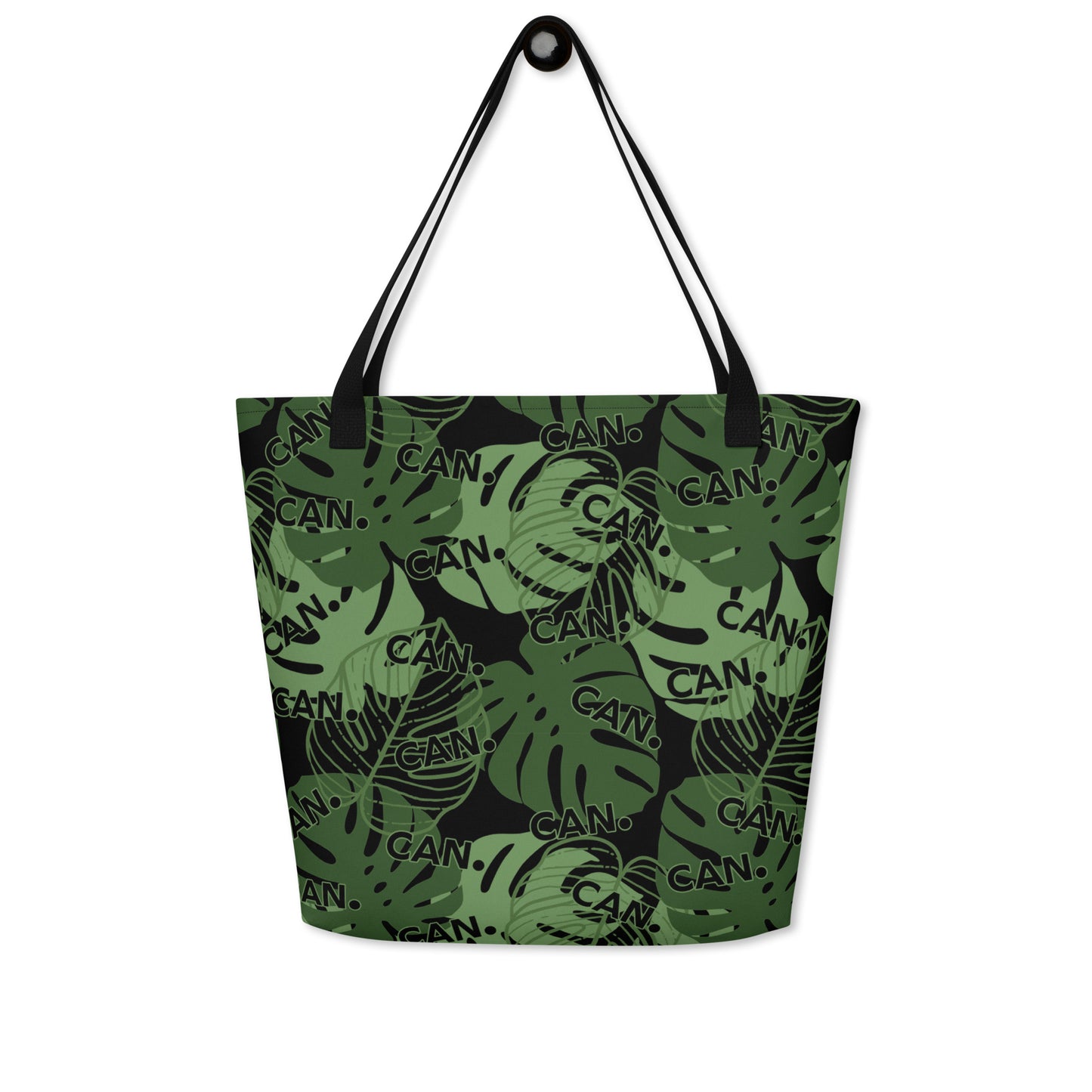Monstera Print Large Tote Bag