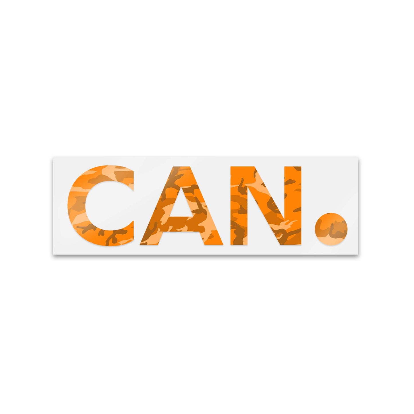 orange camo sticker