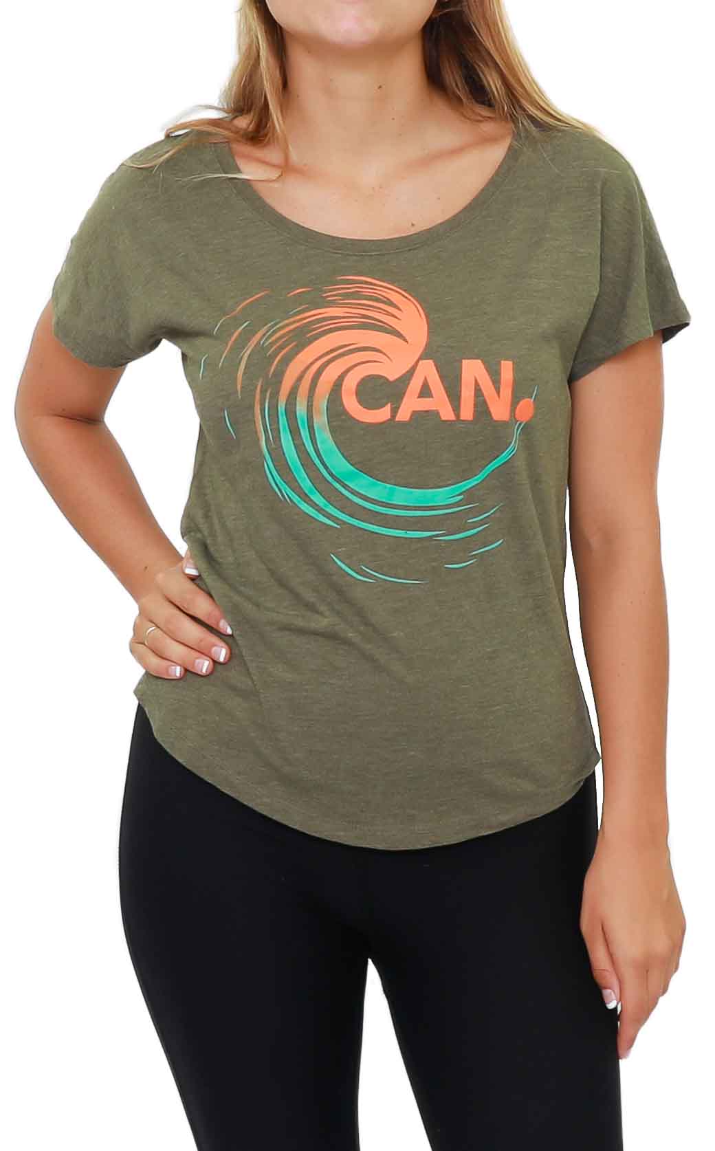 CAN. Wave Scoop Neck T-Shirt