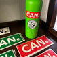 CAN. Red & Green Rectangle Stickers