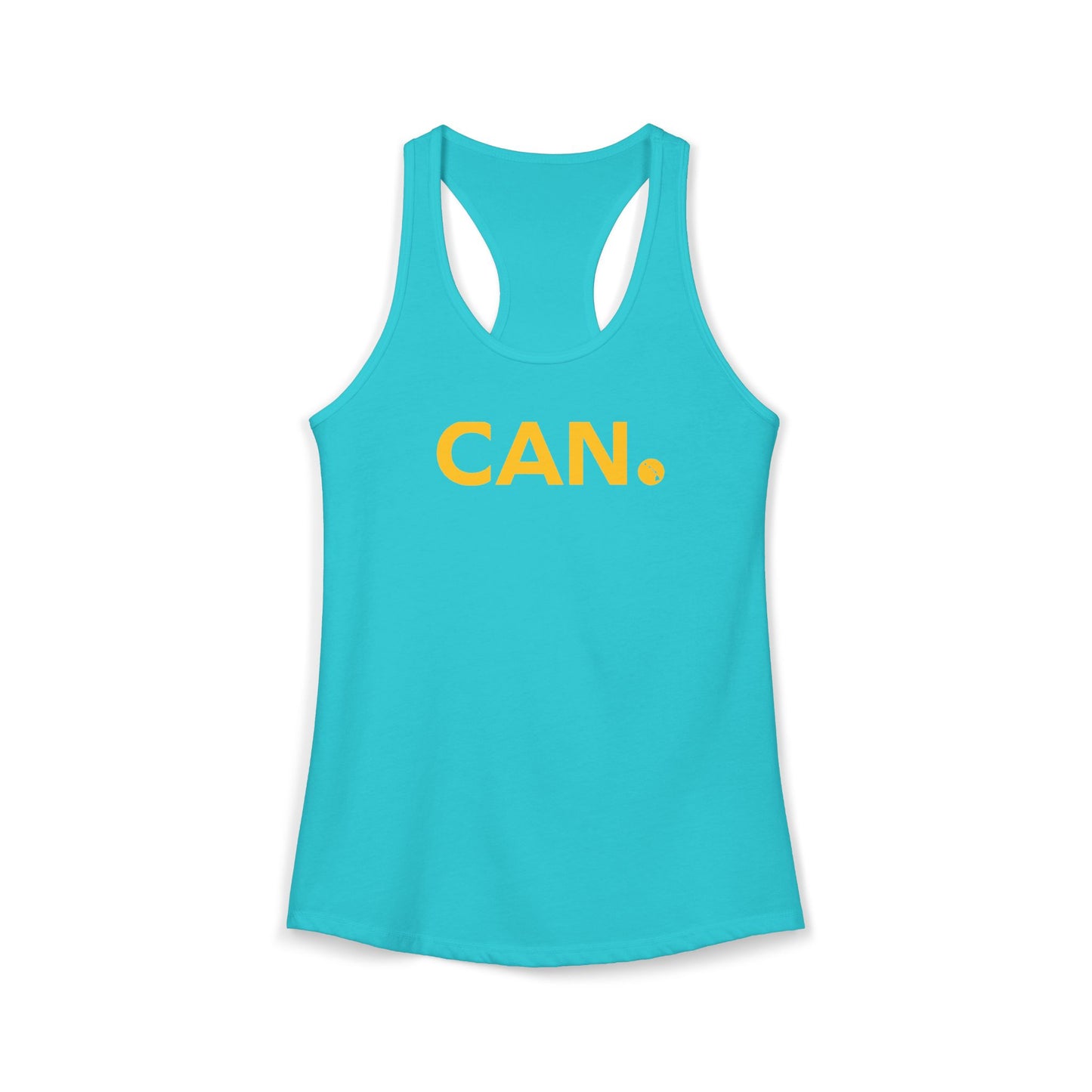 Believe in CAN. Racerback Tank