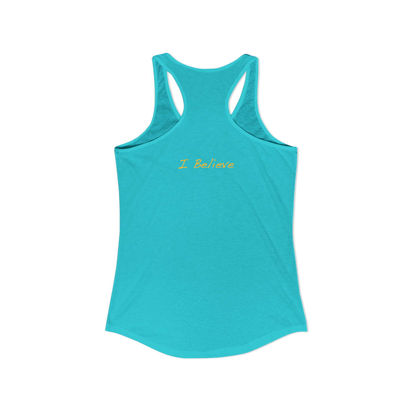 Believe in CAN. Racerback Tank