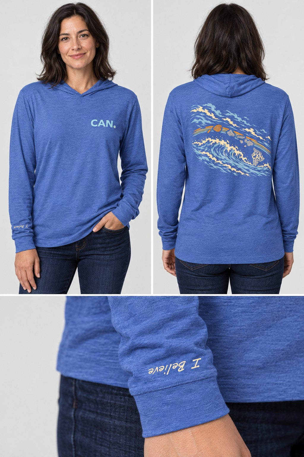 CAN. Island Strength Hooded Long Sleeve Tee
