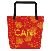 ʻŌHIʻA LEHUA Print Large Tote Bag