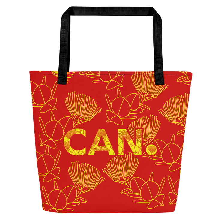 ʻŌHIʻA LEHUA Print Large Tote Bag