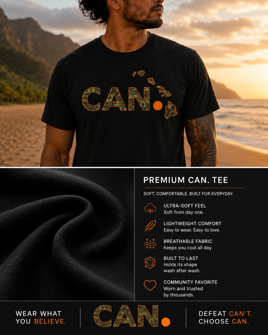 CAN. Camo Islands Tee