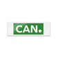 CAN. Red & Green Rectangle Stickers