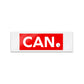 CAN. Red & Green Rectangle Stickers