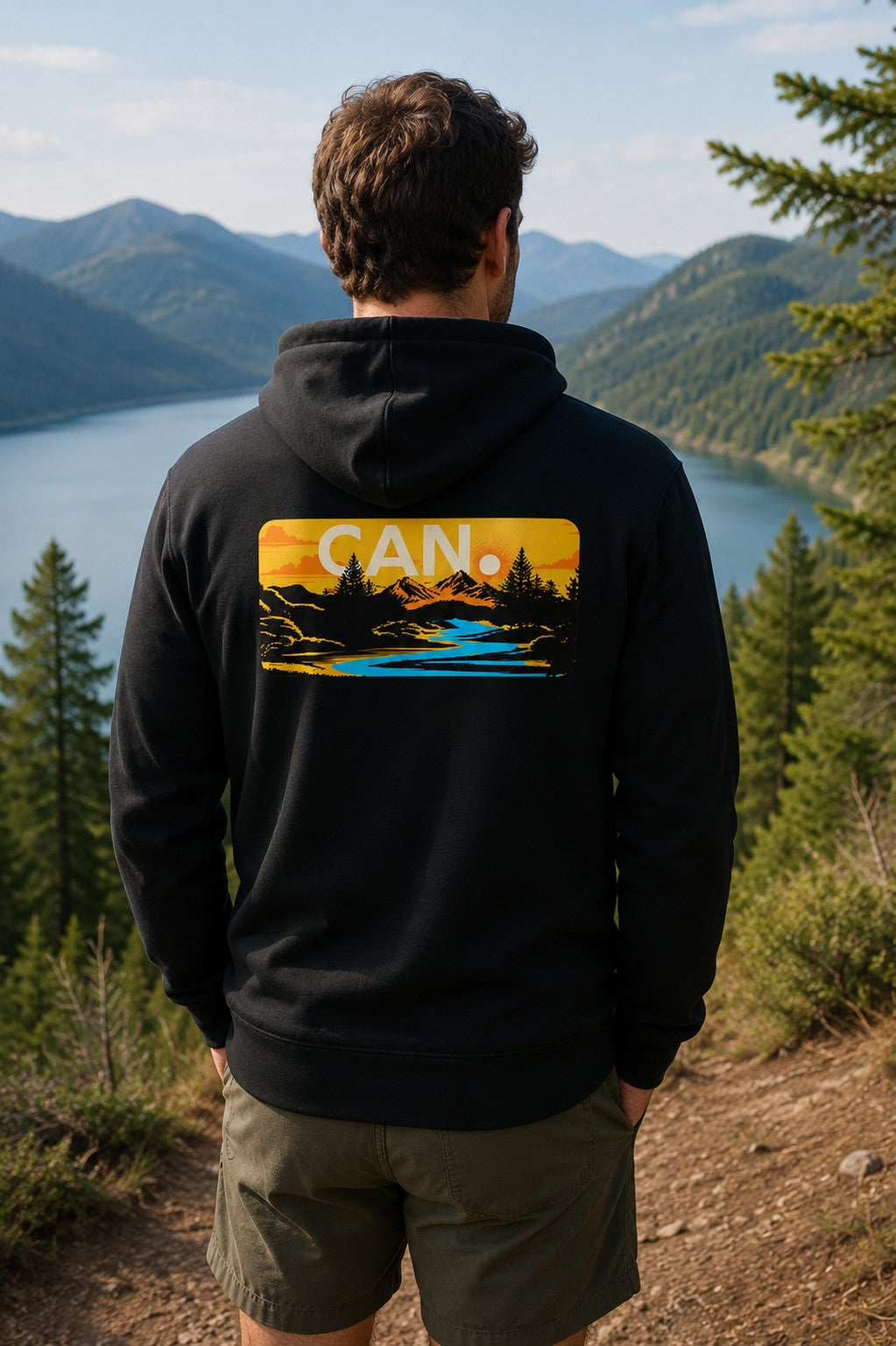 Mountain River Full-Zip Hoodie | Black