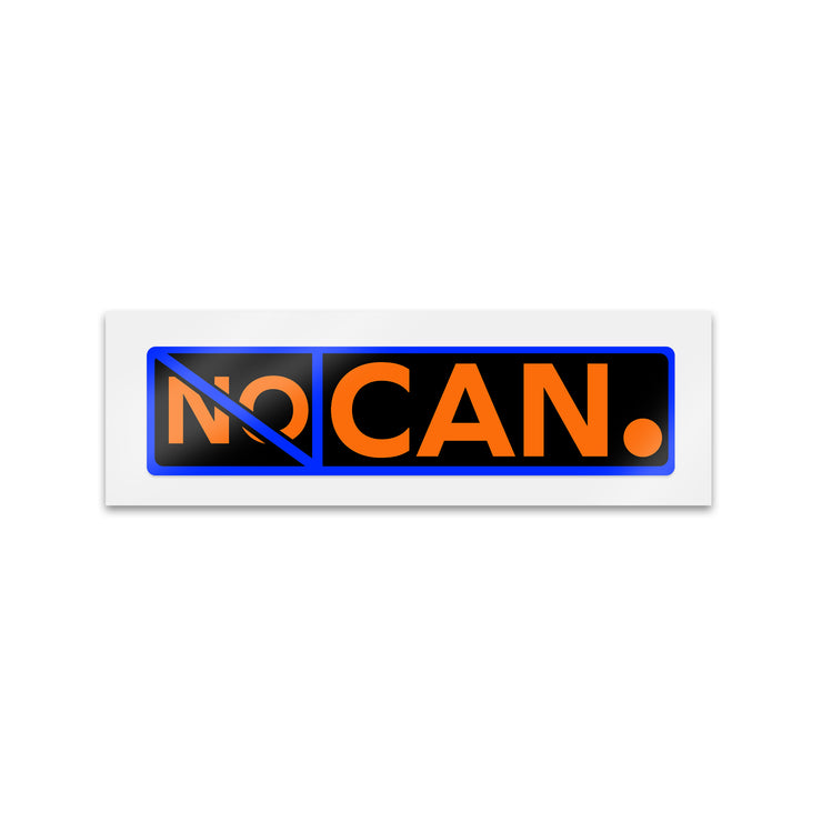 Defeating no can Sticker