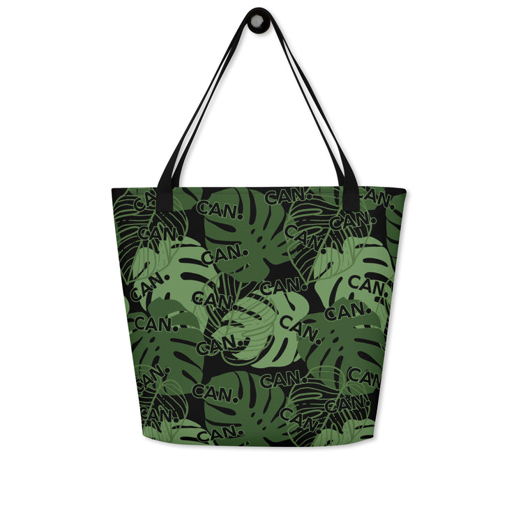 Monstera Print Large Tote Bag