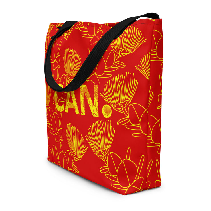 ʻŌHIʻA LEHUA Print Large Tote Bag