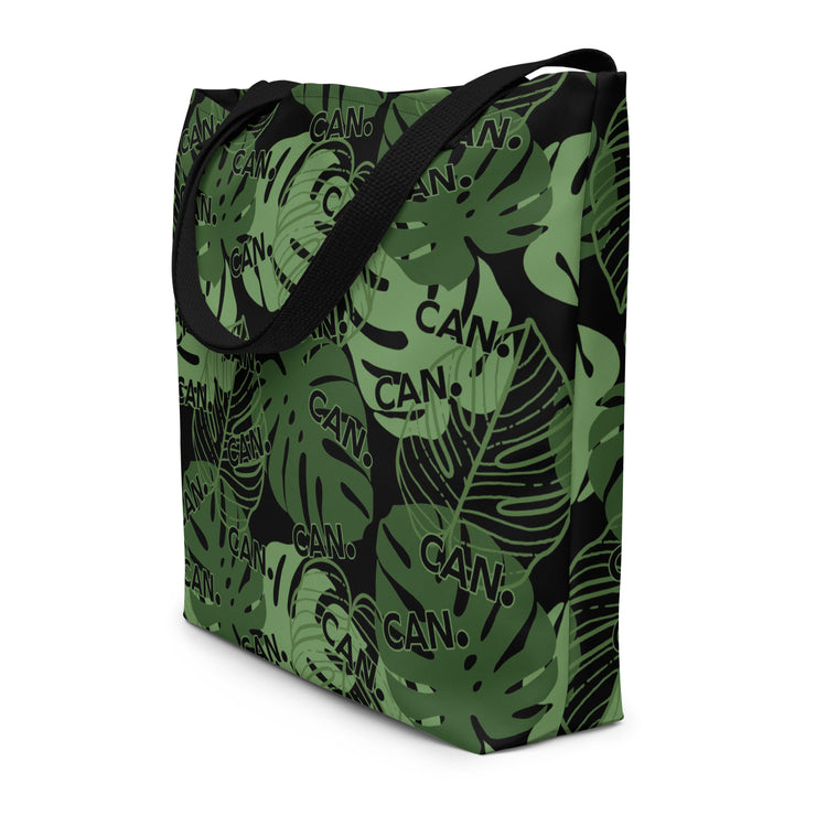 Monstera Print Large Tote Bag