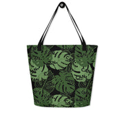 Monstera Print Large Tote Bag