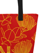 ʻŌHIʻA LEHUA Print Large Tote Bag