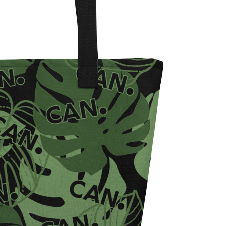 Monstera Print Large Tote Bag