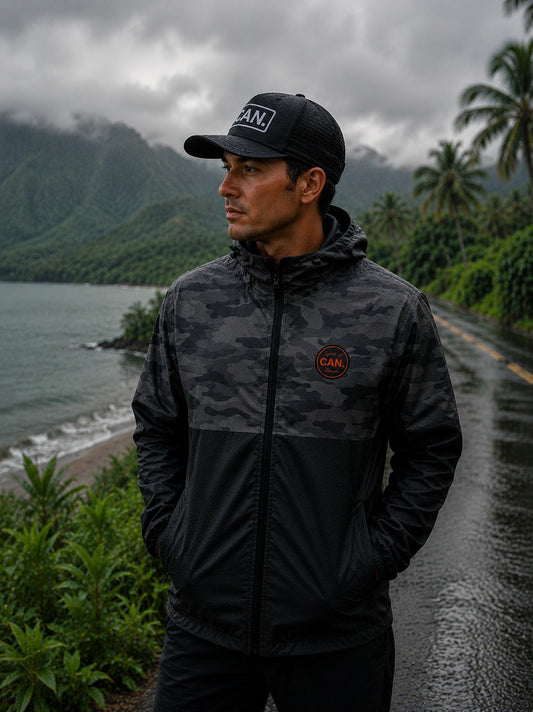 Spirit of CAN. Jacket Black Camo
