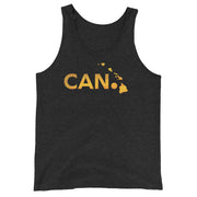 CAN. Sunset Islands Unisex Tank Top (Charcoal & Red) - Custom Printed*