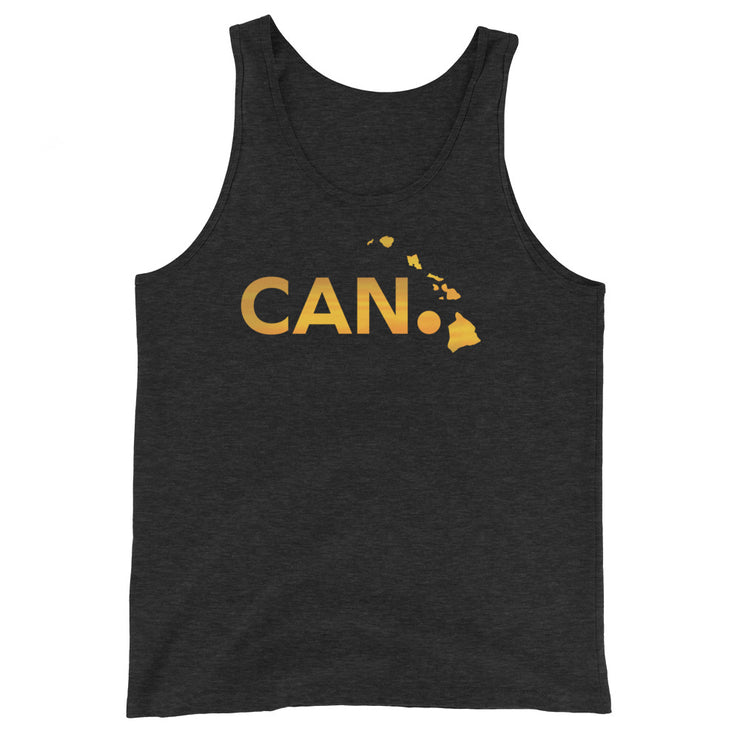 CAN. Sunset Islands Unisex Tank Top (Charcoal & Red) - Custom Printed*