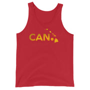 CAN. Sunset Islands Unisex Tank Top (Charcoal & Red) - Custom Printed*