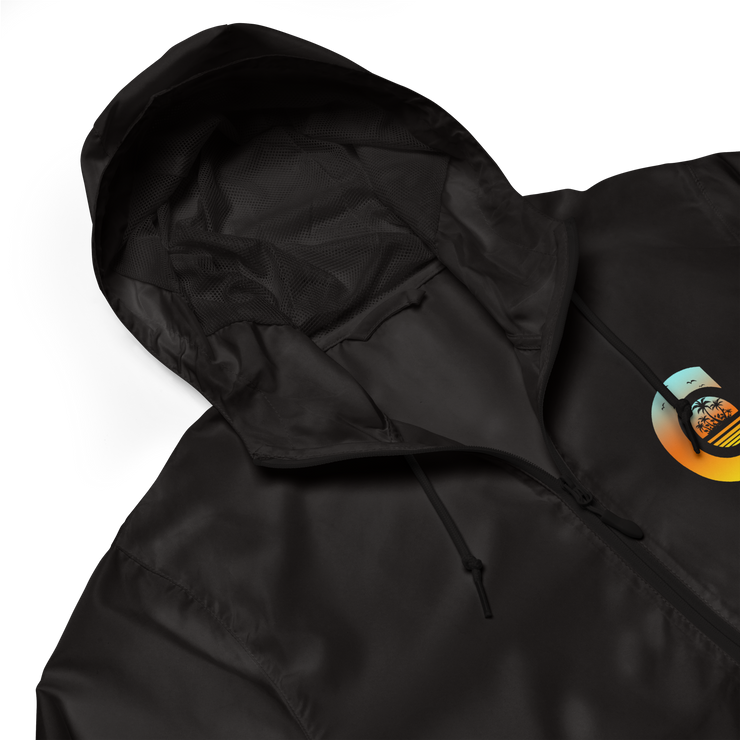 Lightweight sunset inspired zip up windbreaker