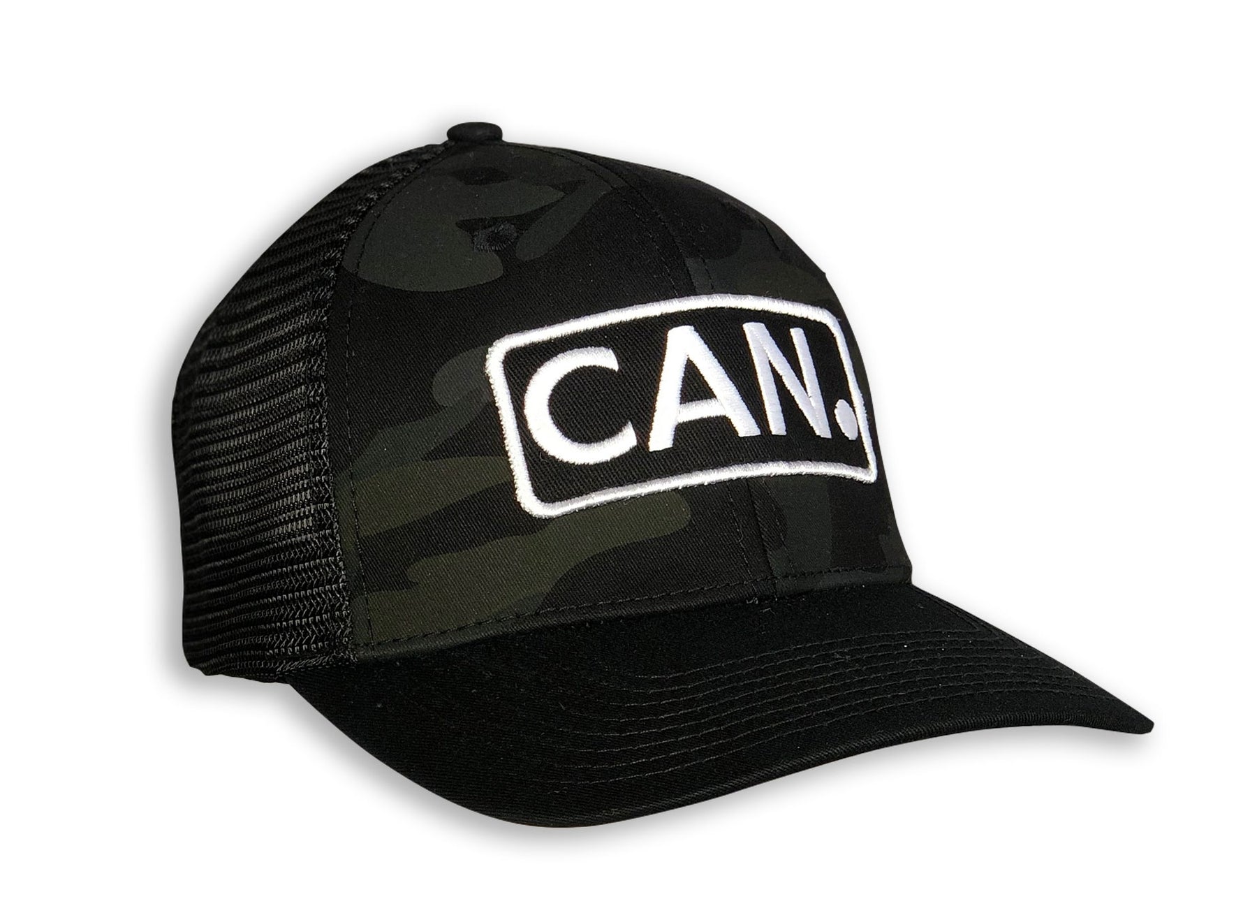 Black on Black Camo Trucker Cap
