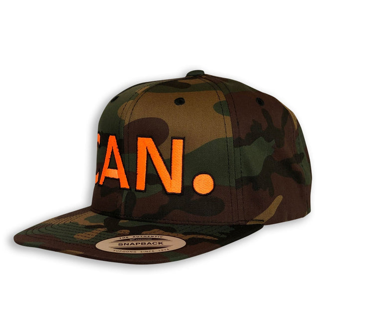 Camo / Black Camo CAN. Flat Bill Cap