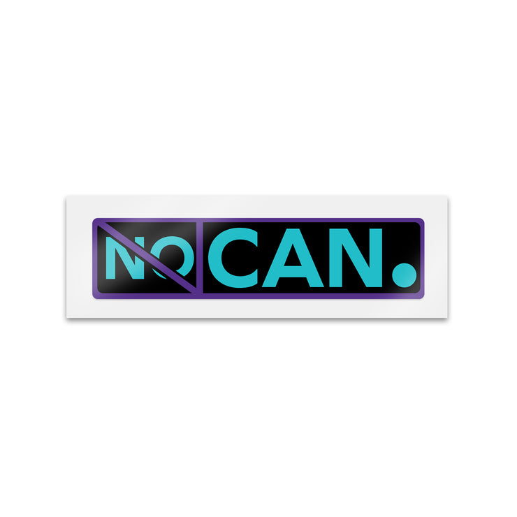 Defeat no can (aqua) sticker