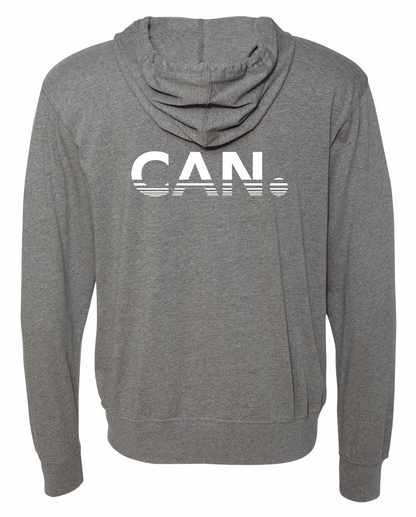 "Rise”, CAN." Zip Up Tee Hoodie