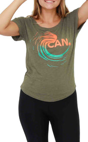 CAN. Wave Scoop Neck T-Shirt